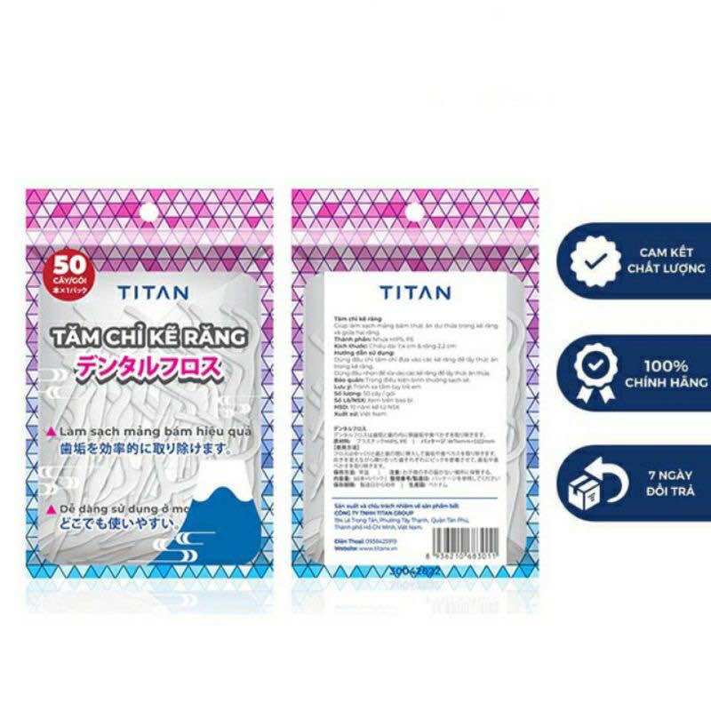 Tăm chỉ kẽ răng gói 50 cái