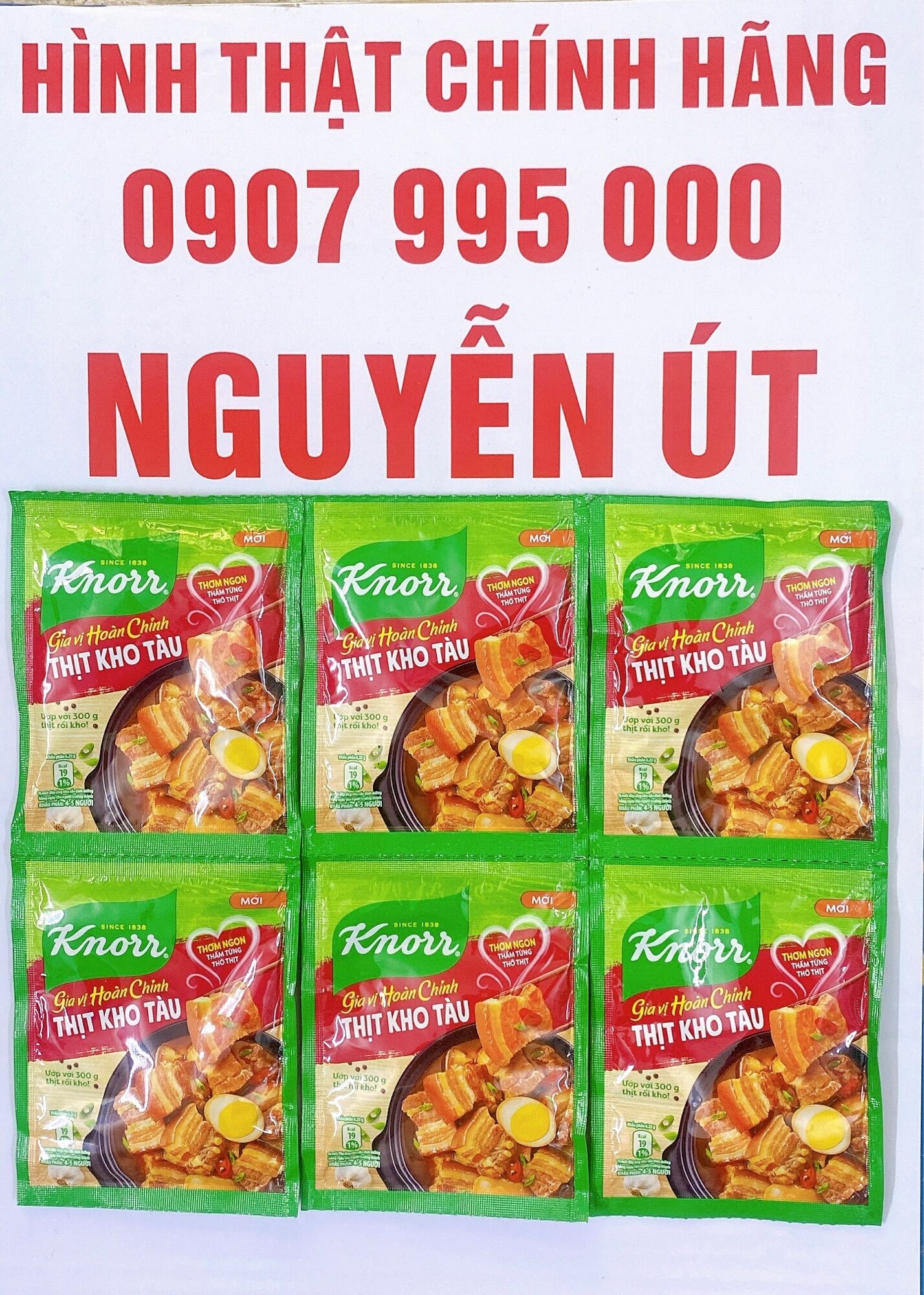 gia vị thịt kho tàu knorr 6 gói x 28g