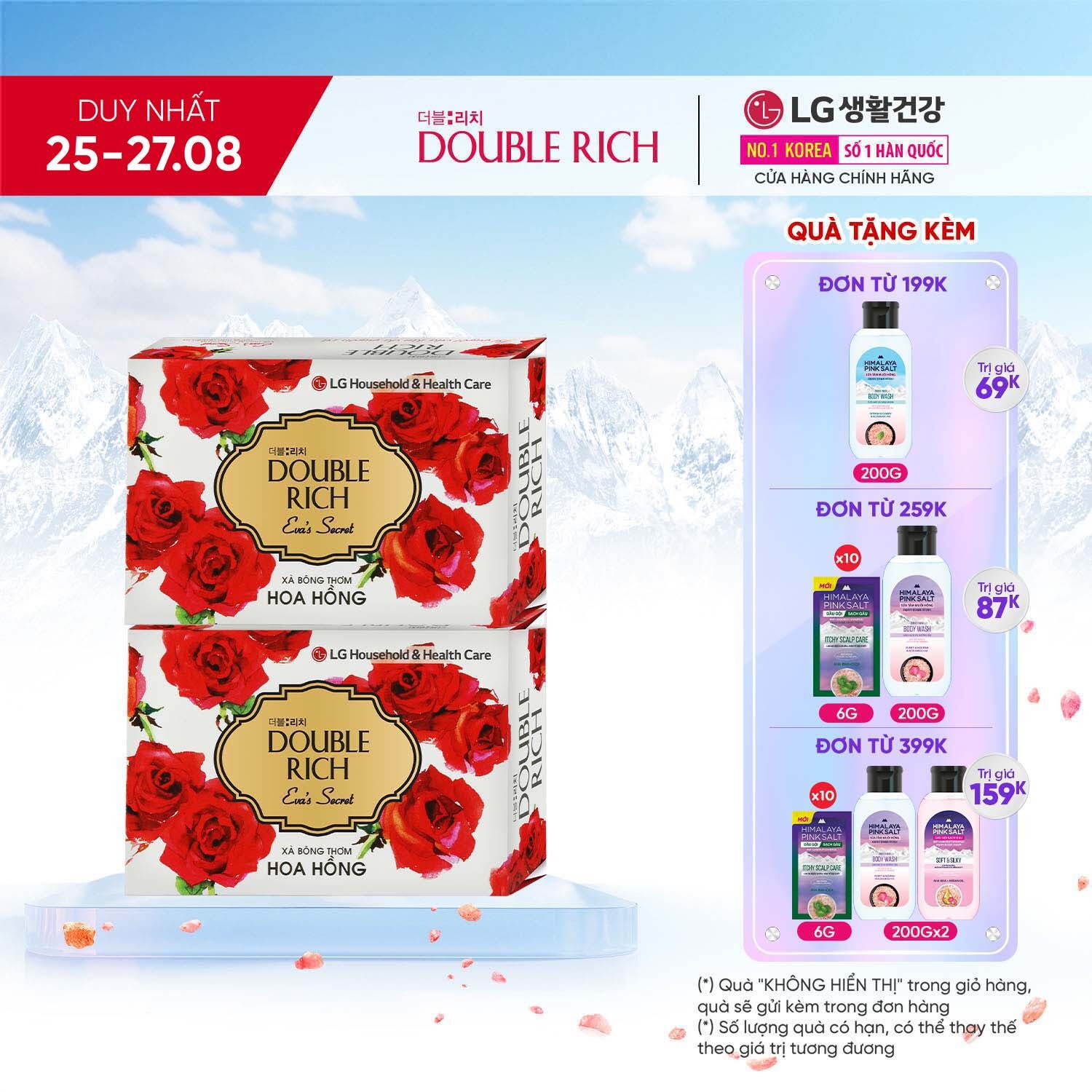 Combo 2 Double rich hương hoa hồng (Eva's Secret) Soap 90G NEW