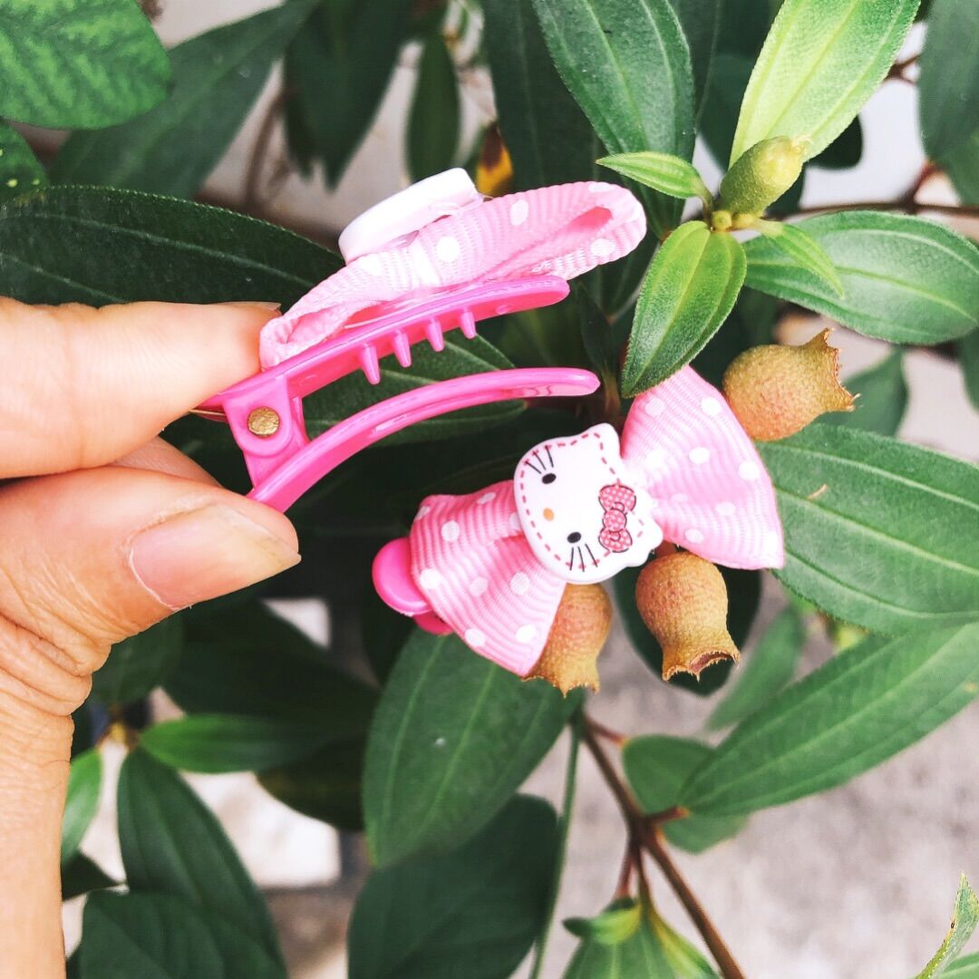 Set kẹp tóc mèo Kitty cho bé gái