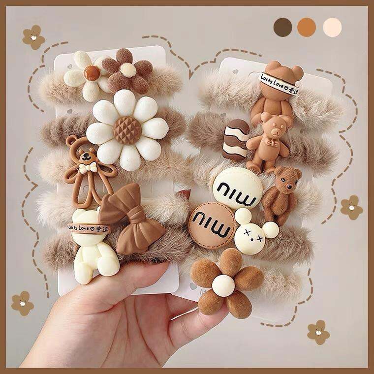 cột tóc hoạt hình dễ thương chất liệu thun lông nhung hàn quốc