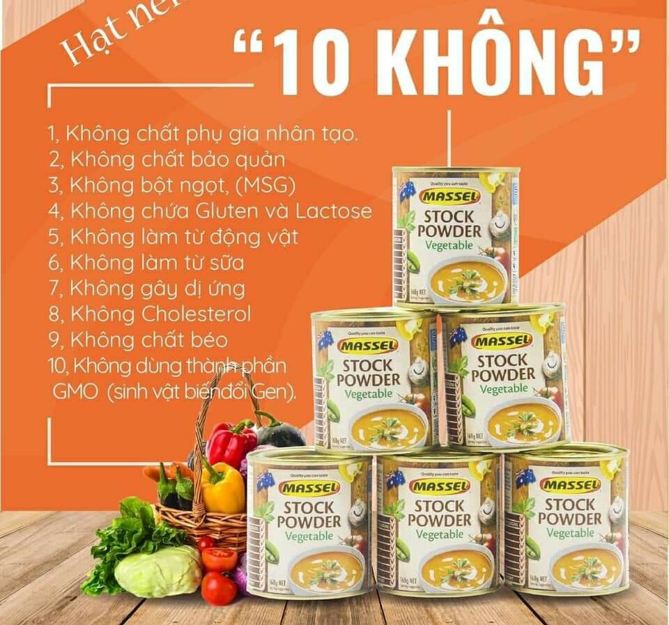 Hạt nêm Massel hữu cơ Úc 168gr