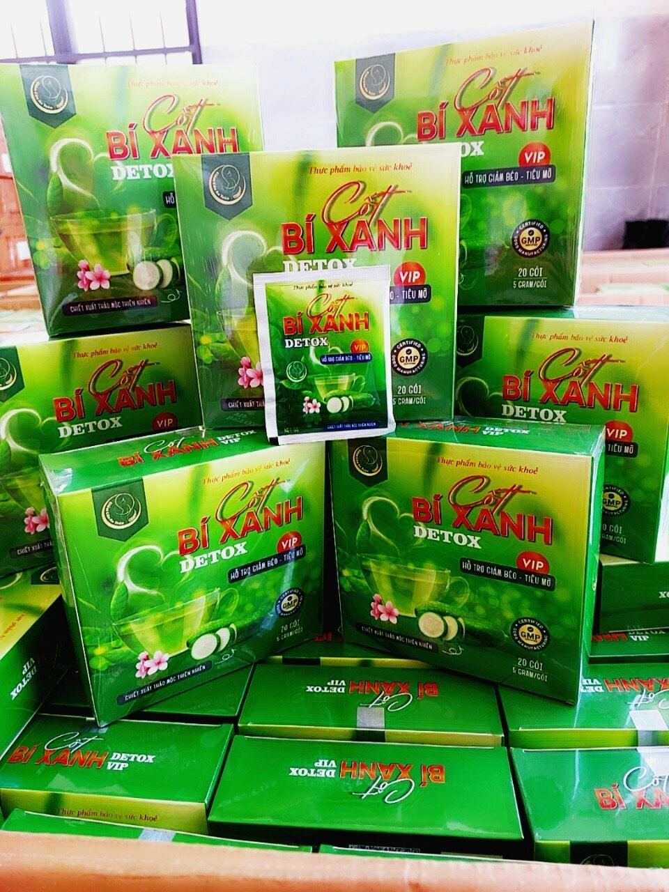 Trà giảm cân cốt bí xanh detox giảm mạnh