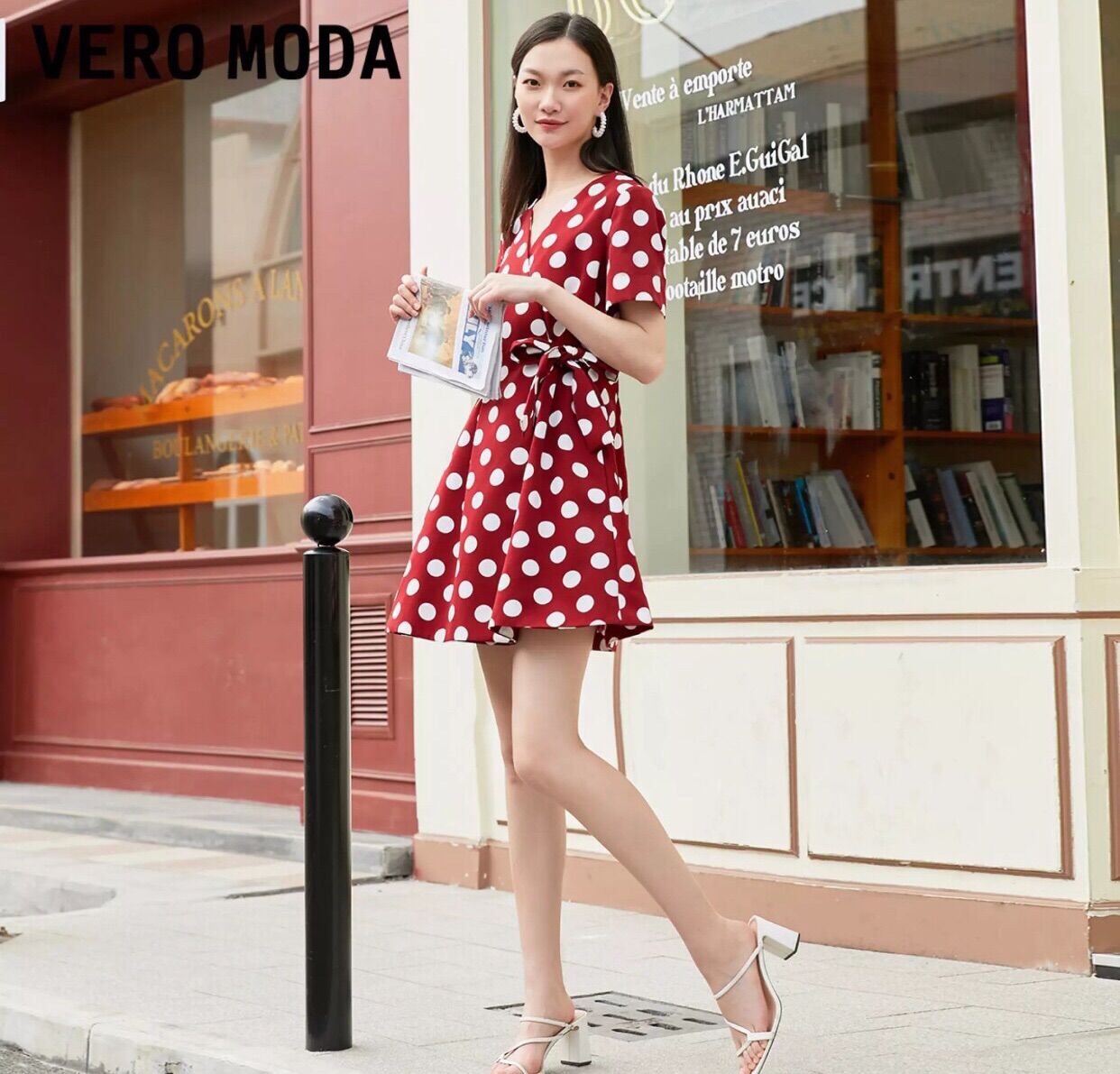 Đầm chữ A chấm bi Vero moda