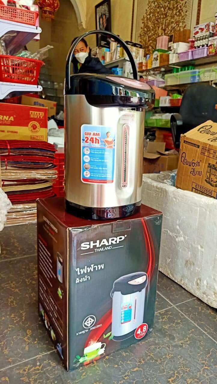 BÌNH THỦY ĐIỆN PHÍCH ĐIỆN SHARP 4.8 LÍT MẪU MỚI