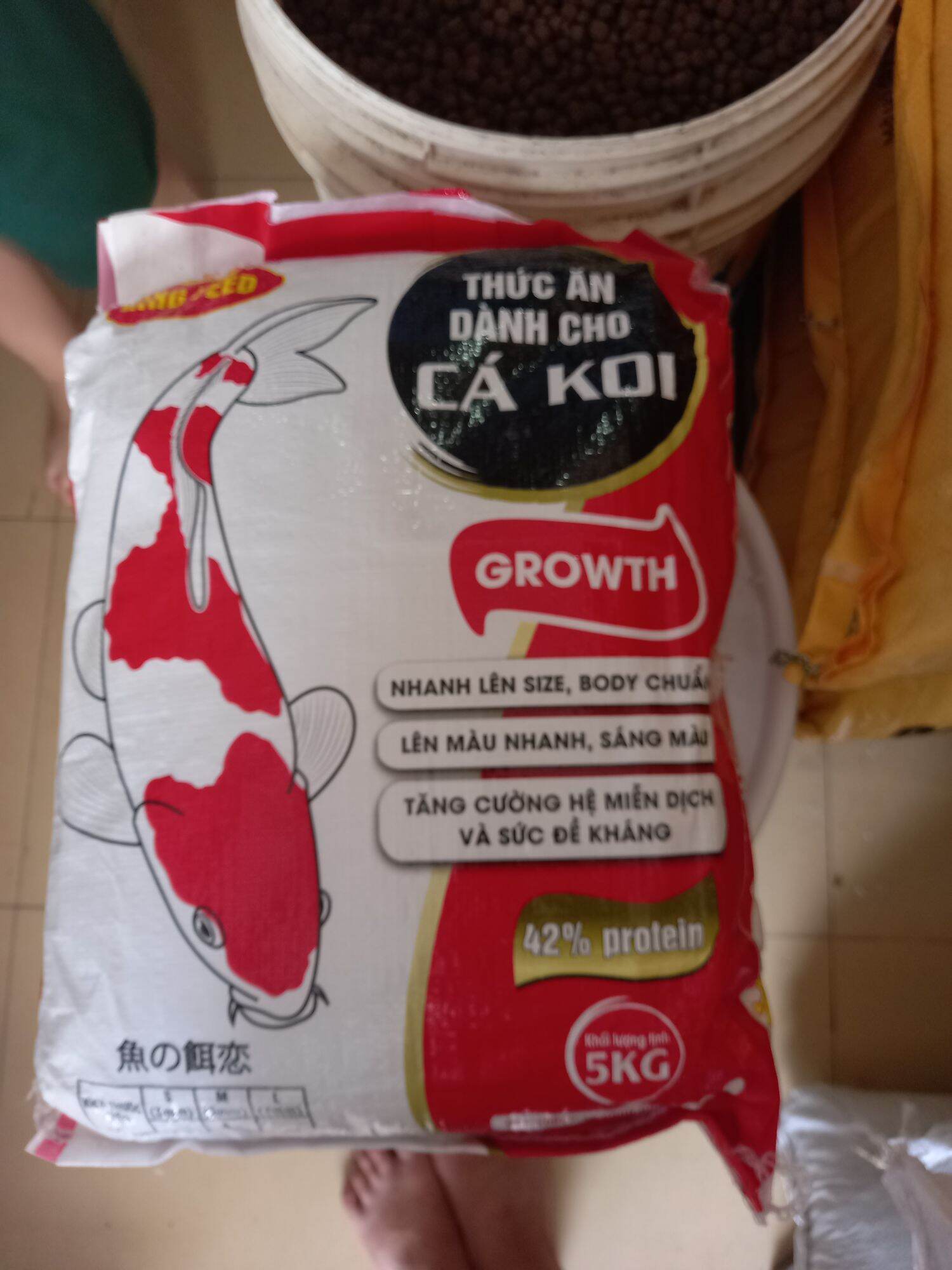Thức ăn chuyên cho cá koi 1kg/ gói hiệu Kingfeed