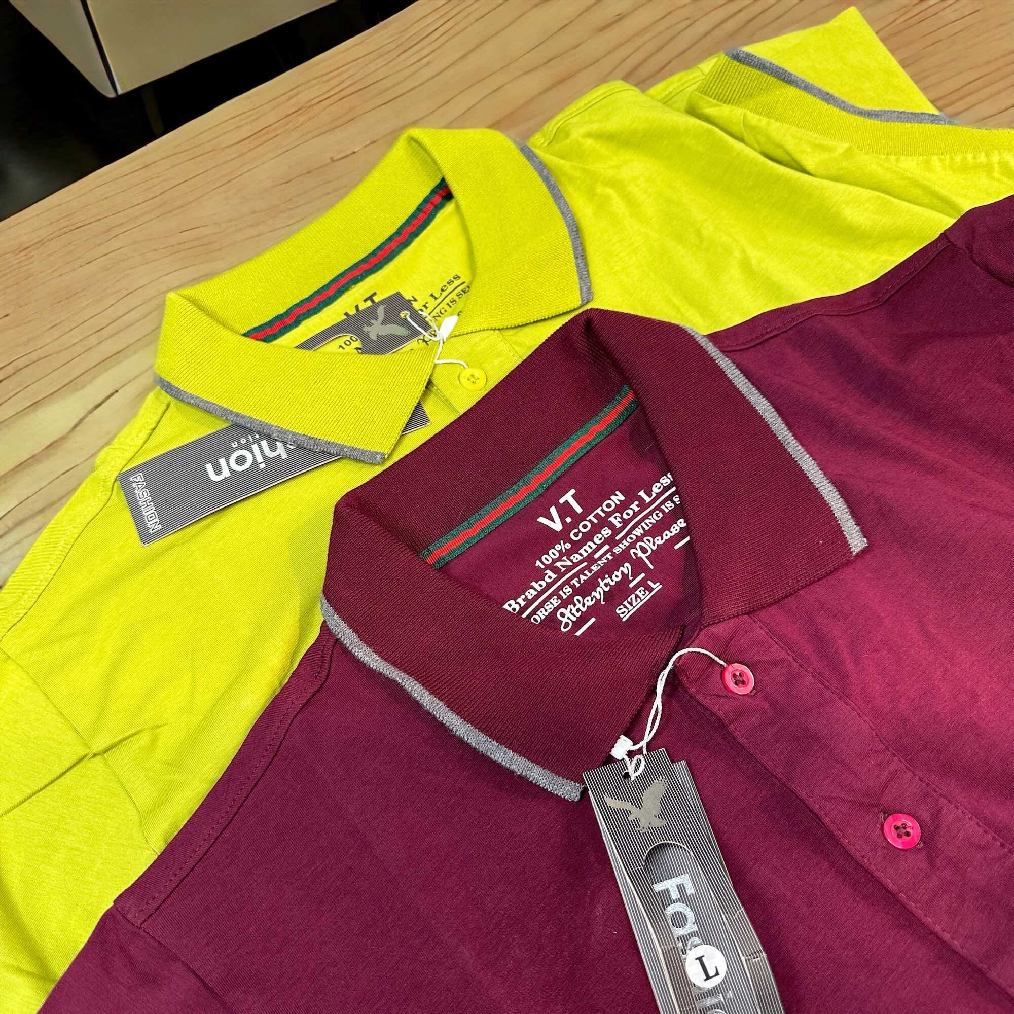 Áo thun polo nam cotton cổ bẻ
