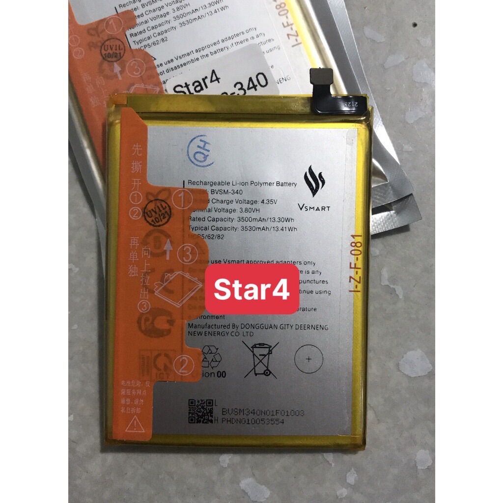 Pin vsmart star 4/ bvsm-340 / pin zin dung lượng 3530 mah
