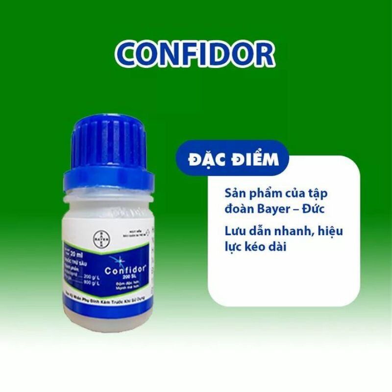 Confidor 200SL Bayer 20ml - Sạch bong bọ trĩ, Rệp muội