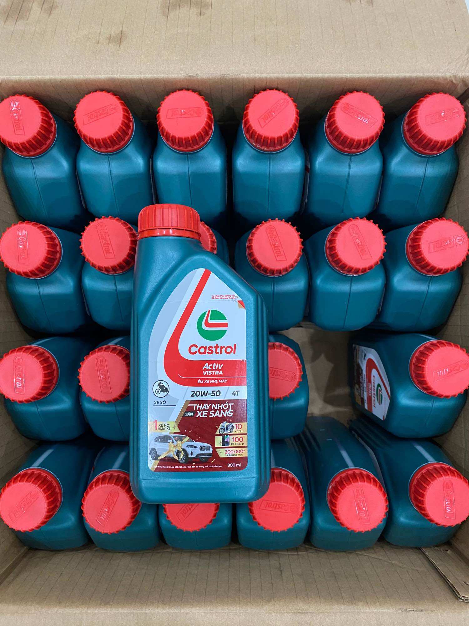 Nhớt Castrol Activ Vistra 4T 20W50 800ml