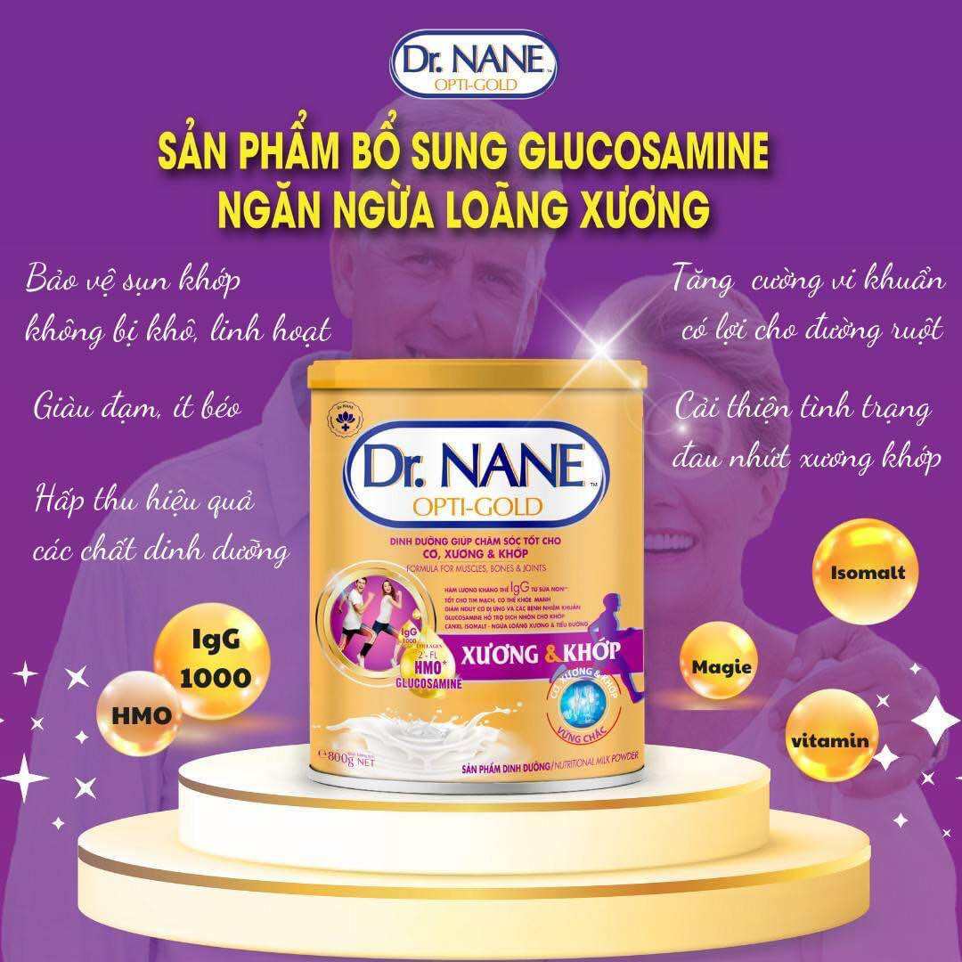 COMBO 2 Sữa bột Dr.Nane Opti Gold xương khớp 800g