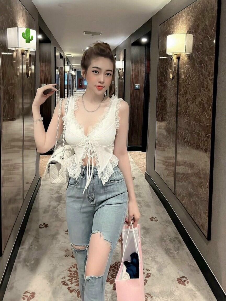 ÁO DÂY KIỂU PHỐI REN CROPTOP FORM 50KG(PC)