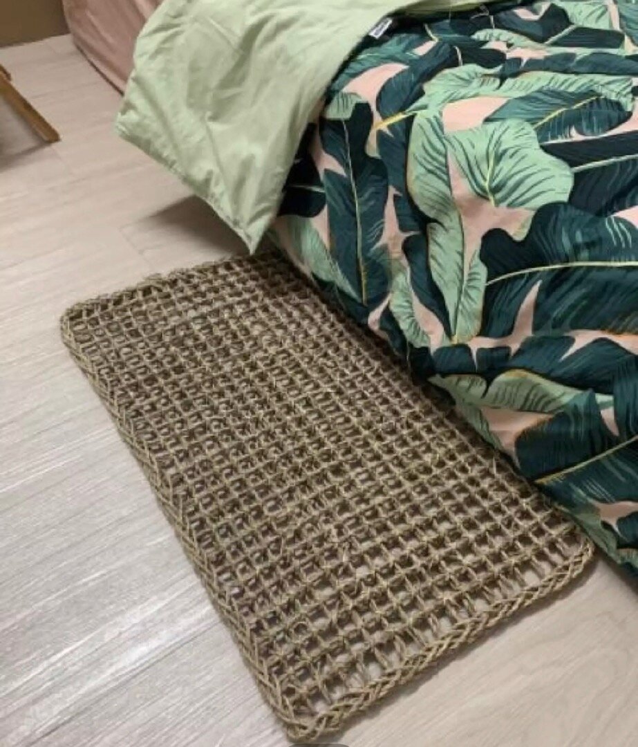 Thảm cói chùi chân, thảm gạt bụi, thảm massxa chân kích thước 60cm x 40