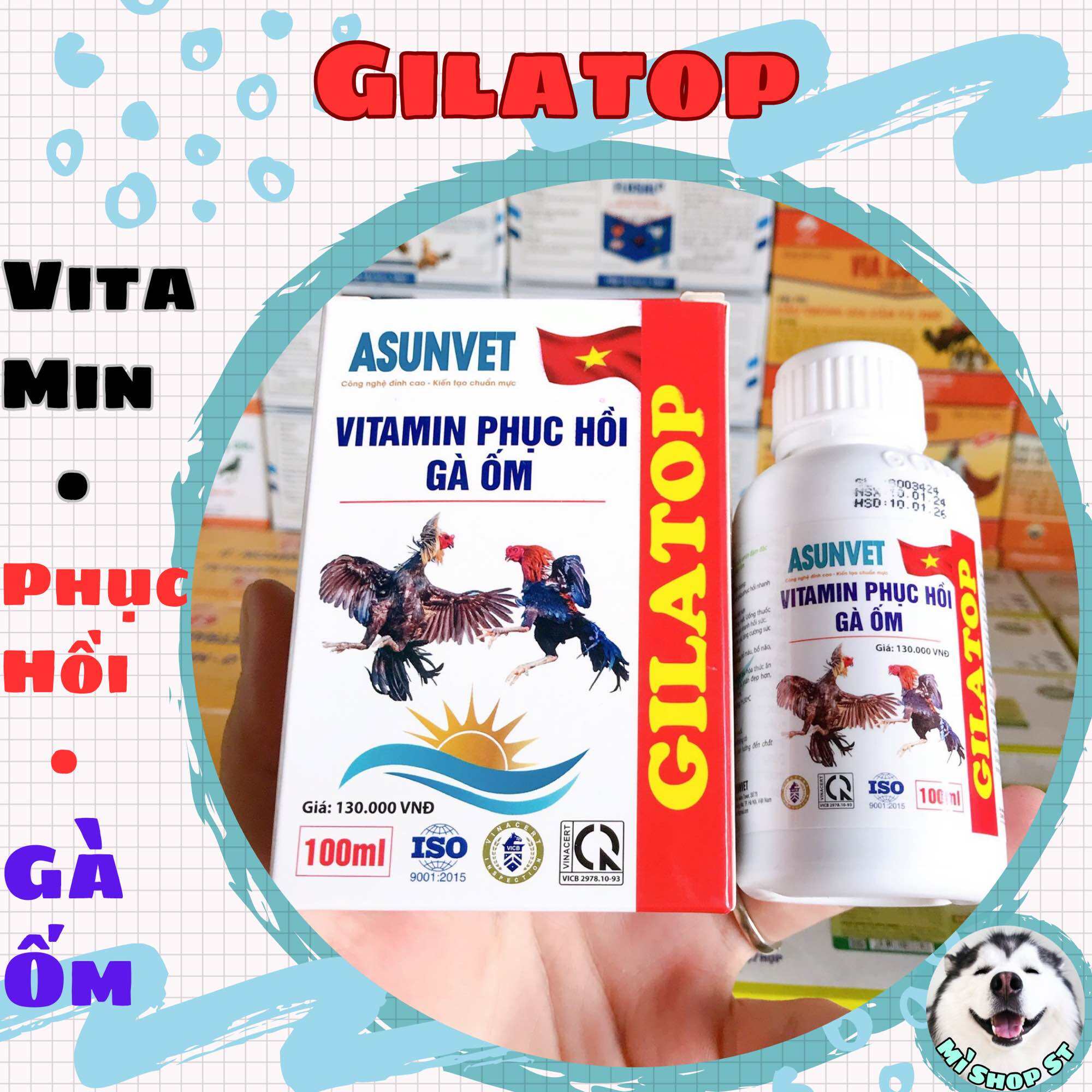 Gilatop vitamin B12 phục hồi gà ốm chai 100ml