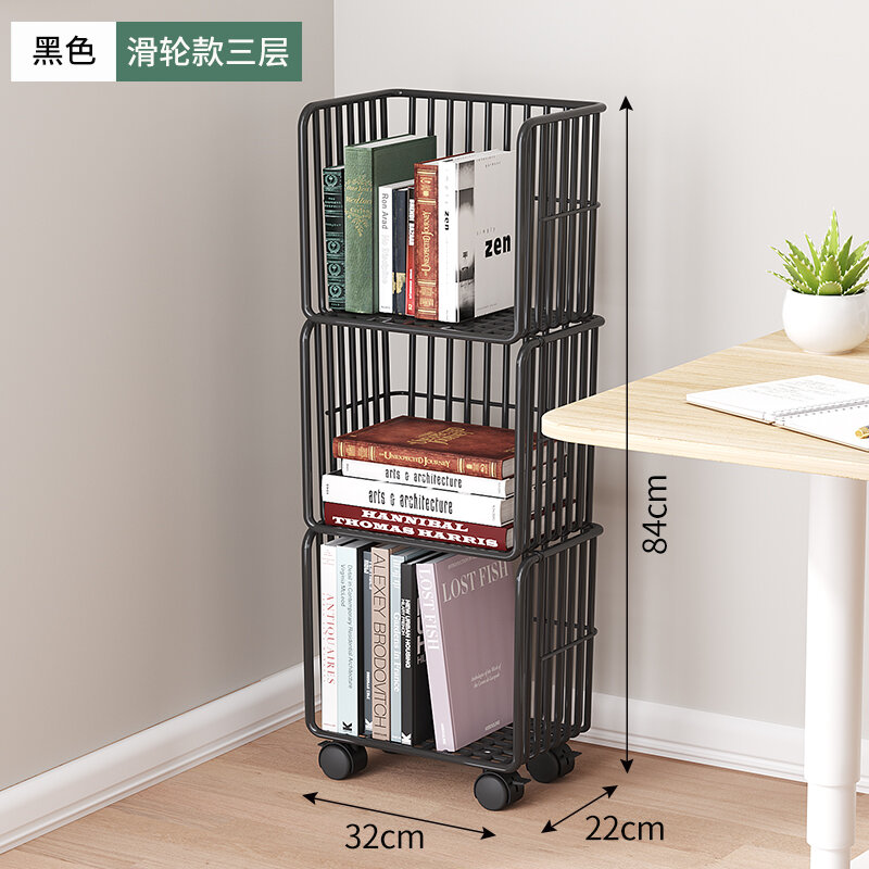 Giá sách nhỏ bên cạnh bàn học giá đựng đồ có thể tháo rời giá đựng sách để bàn sắt nghệ thuật tủ sách dưới bàn làm việc đơn giản để dưới
