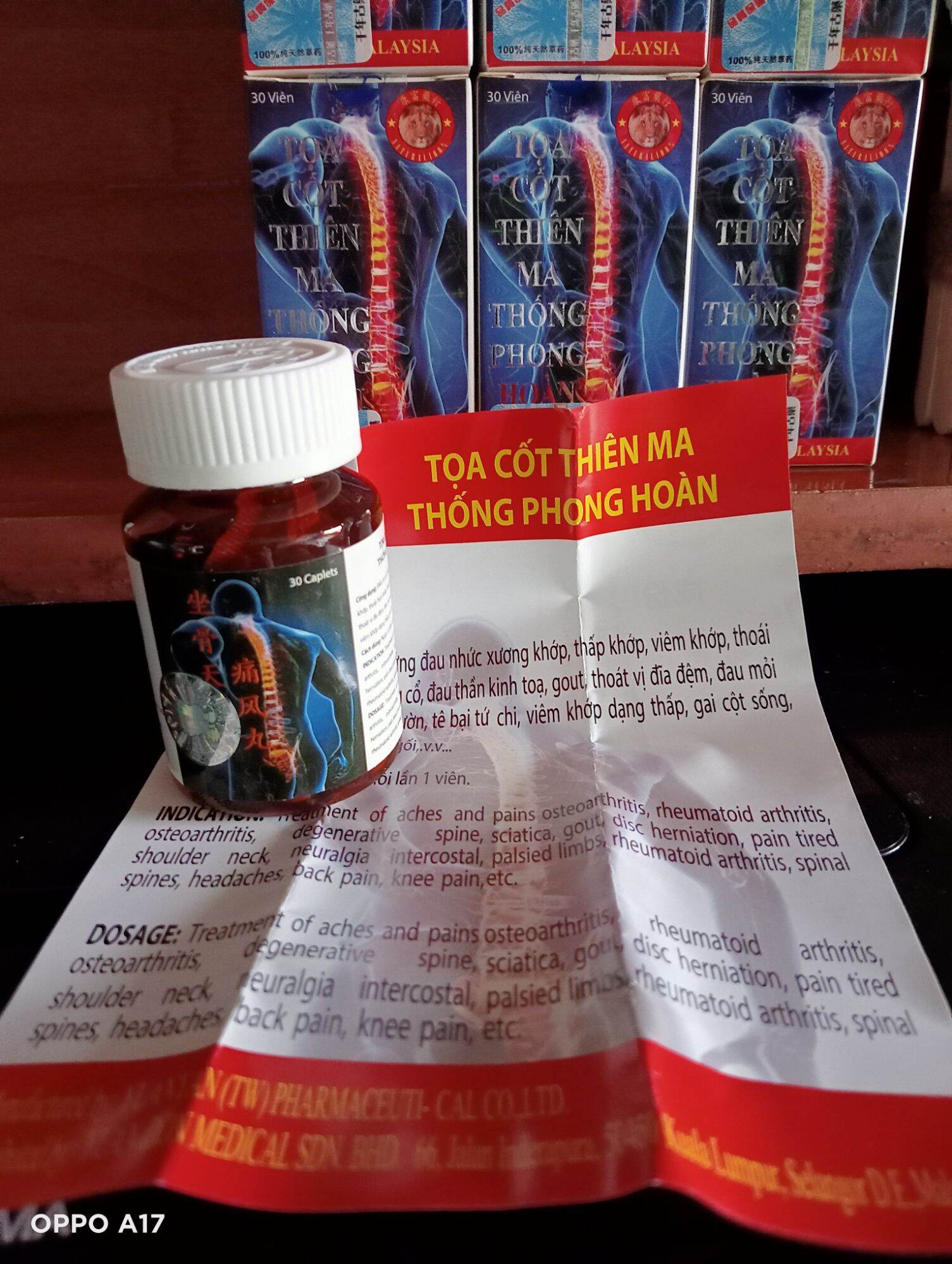 Toạ Cốt Thiên Ma Thống Phong Hoàn Malaysia