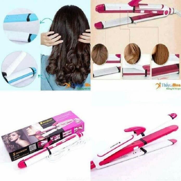 Máy Bấm Phồng, Uốn, Duỗi Tóc 3 Trong 1