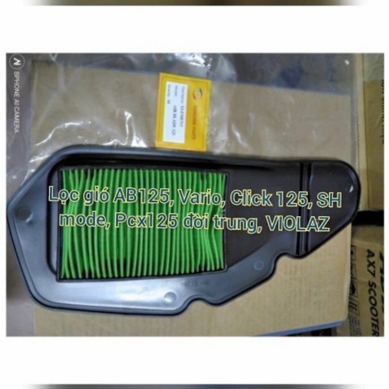 Lọc gió ab 125 - SH mode - vario. KZR(loại xịn)
