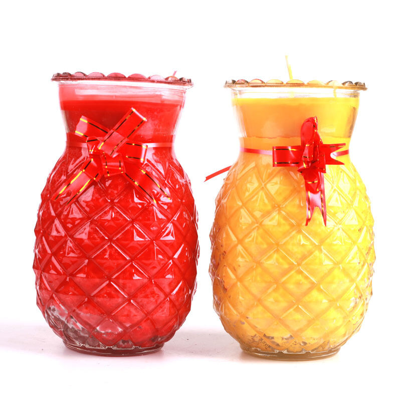 1 CẶP nến bơ thơm không khói hình quả khóm cháy 3 ngày