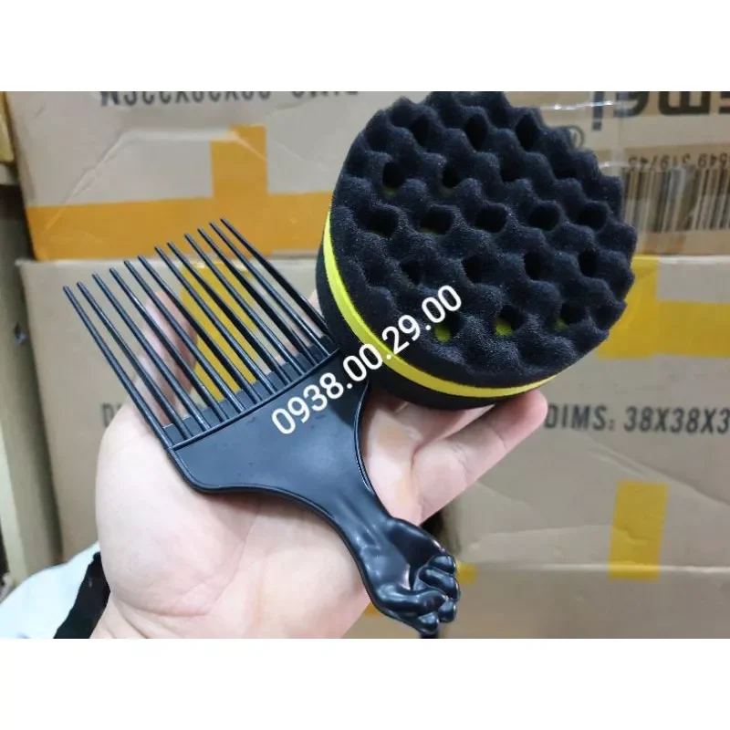 Lược nhựa premlock chuyên tạo kiểu tóc xoăn châu phi cực đẹp cho nam.
