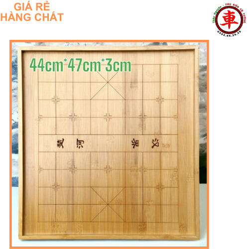 Bàn cờ gỗ trúc hai mặt: cờ tướng và cờ vây dày 3cm