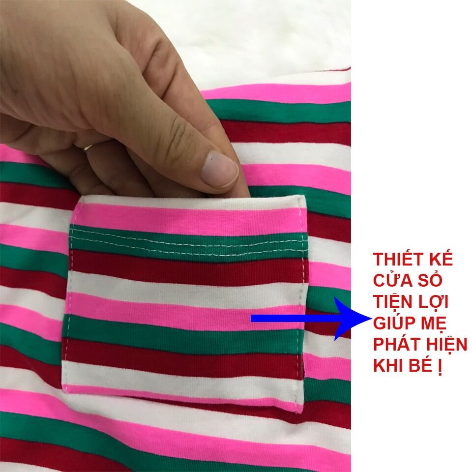 Nhộng chũn cotton cao cấp,khóa kéo 2 chiều cho bé