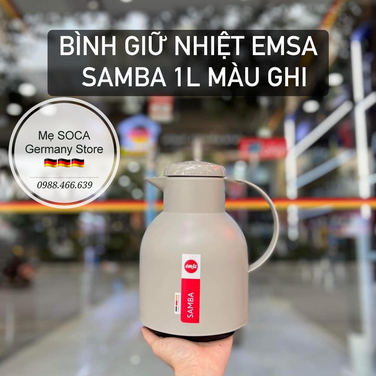 Bình giữ nhiệt EMSA SAMBA 1l - Made in Germany 🇩🇪