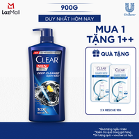 Clear Men Deep Cleanse Sạch Sâu Dầu Gội Sạch Gàu 900g