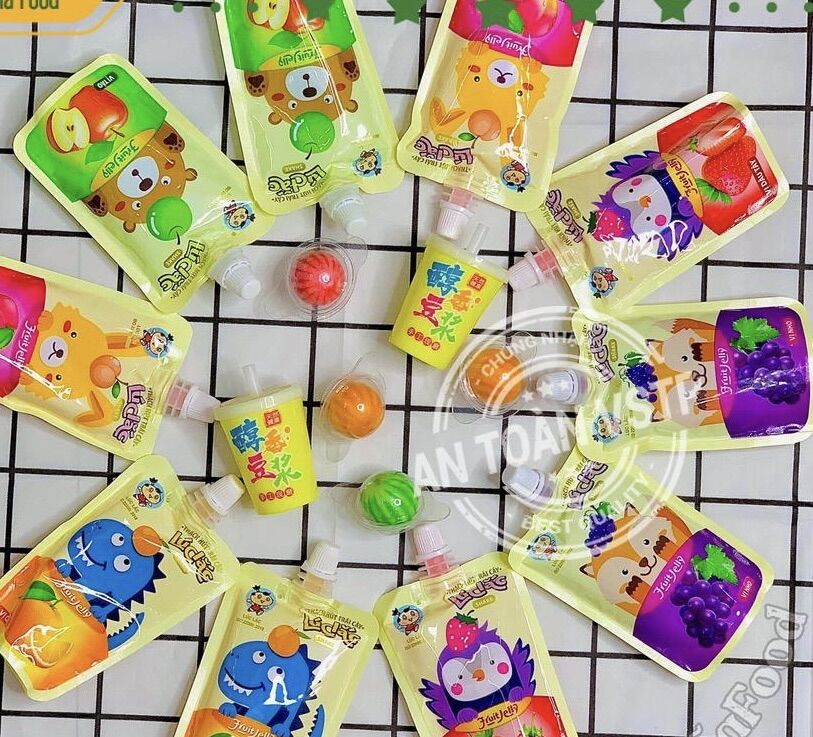 COMBO 5/10 GÓI THẠCH HÚT LÚC LẮC VỊ TRÁI CÂY(NGẪU NHIÊN)
