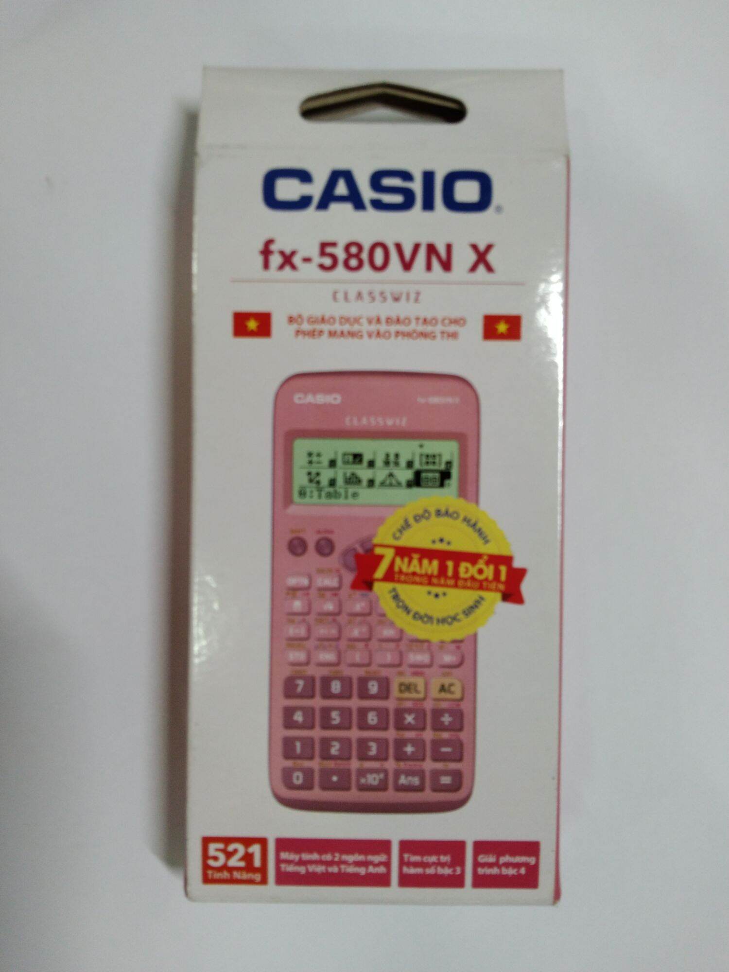 Máy tính casio fx 580VN X -Bảo hành 7 năm