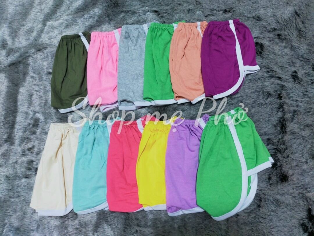 [ẢNH THẬT] Combo 10 quần đùi thun trái bí cho bé 5-14kg