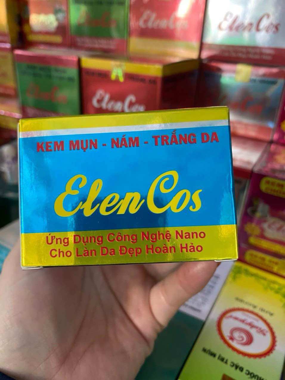 12 hủ kem dưỡng da Elencos mụn nám trắng da 12g