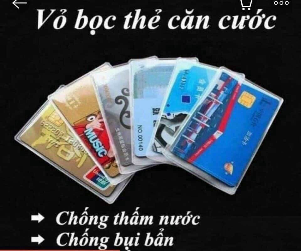 SET 8 CÁI BỌC THẺ CCCD, ATM TRONG SUỐT (Nhựa Dẻo)