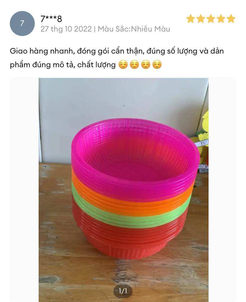 🔥 Set 10 Rổ Con NHỎ XÍU, Mini, Nhựa Dẻo (Rộng 13cm)