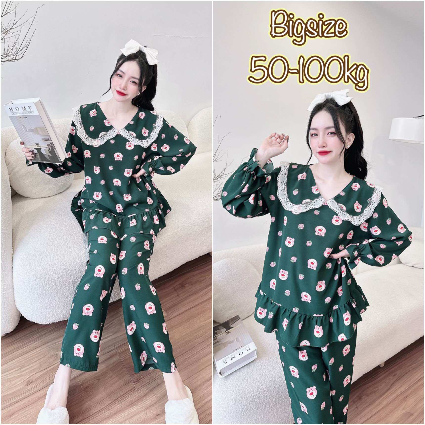 Bộ Mặc Nhà Lụa Tiểu Thư Bigsize - Mẫu mã đa dạng, siêu kute