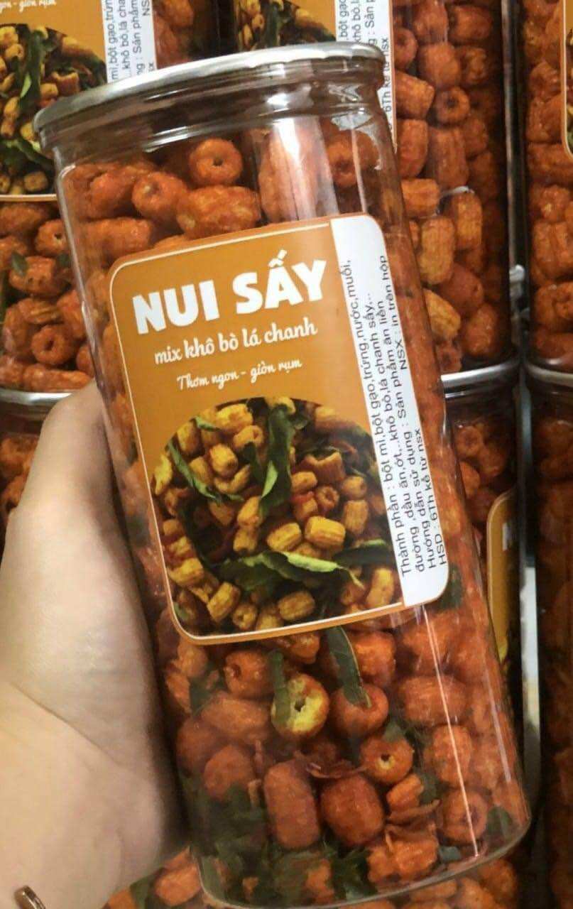 NUI SẤY KHÔ BÒ LÁ CHANH 350G