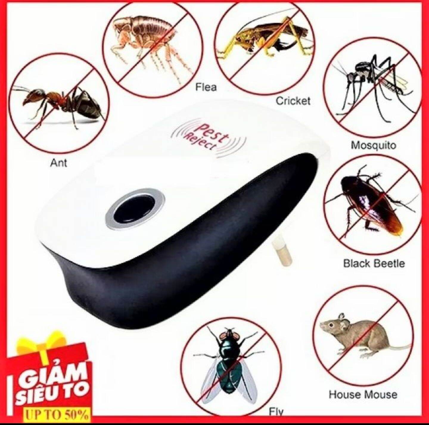 Máy đuổi muỗi đuổi chuột và côn trùng bằng sóng siêu âm thông minh