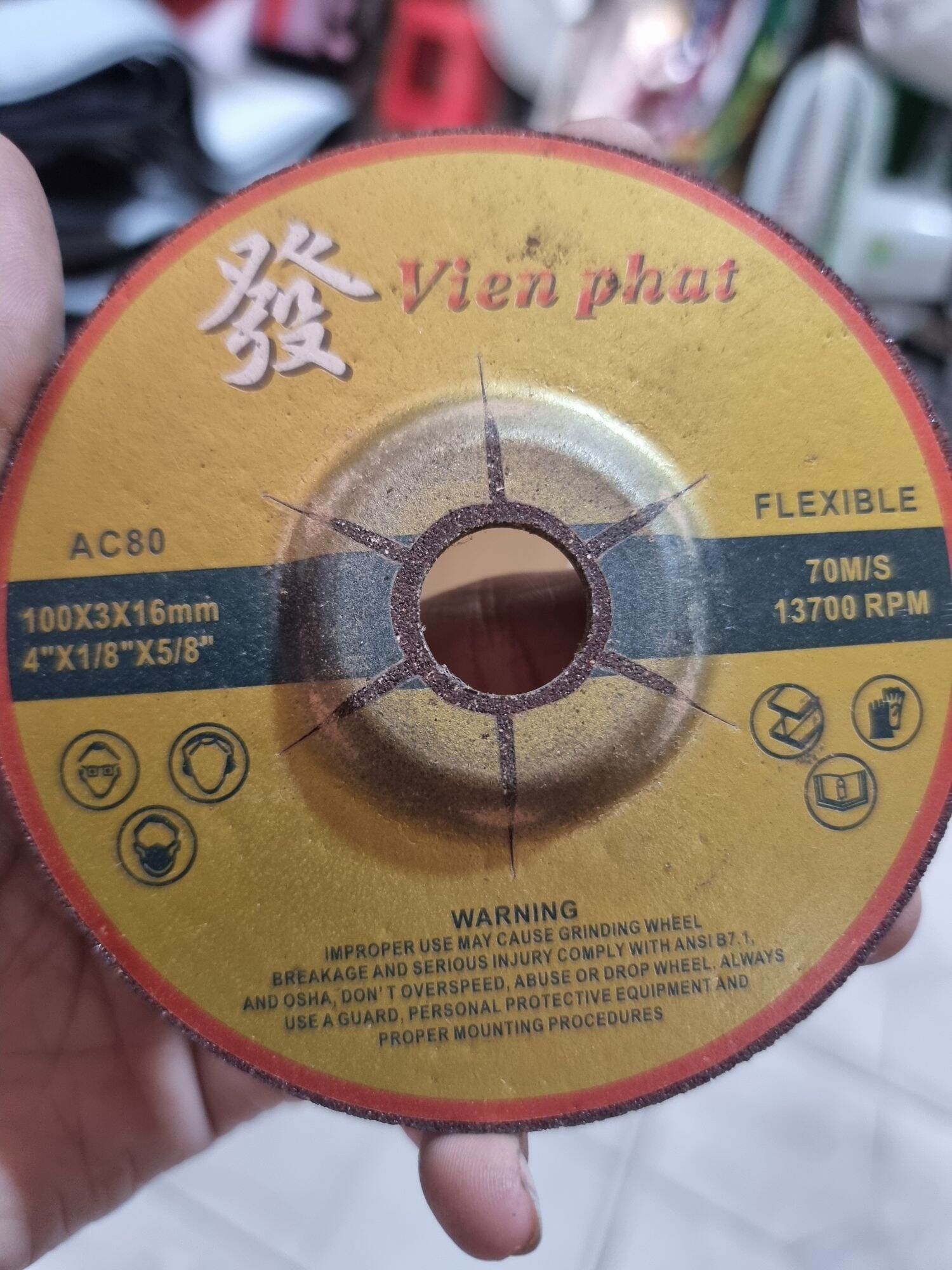Hộp 50 viên đá mài sắt 100mm × 3mm
