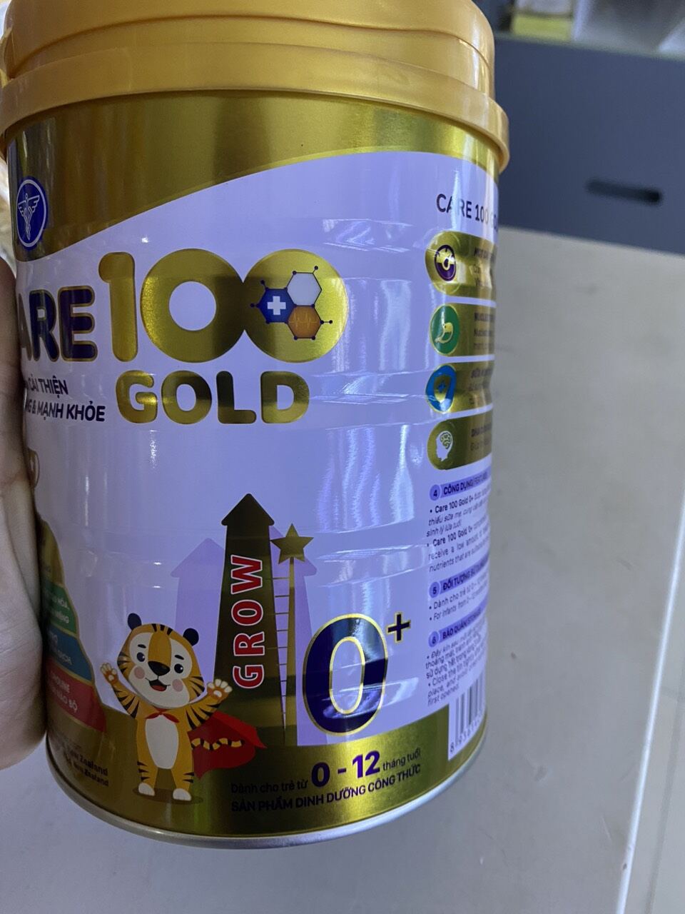 Sữa care 100 gold 0+ lon 800g