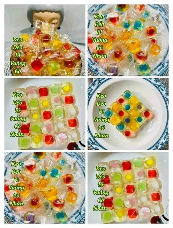 KẸO DẺO VUÔNG CÓ NHÂN  🌽🌽🌽
500gr