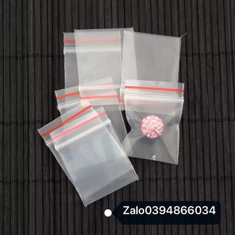 100g tui zip viền đỏ size nhỏ chon size