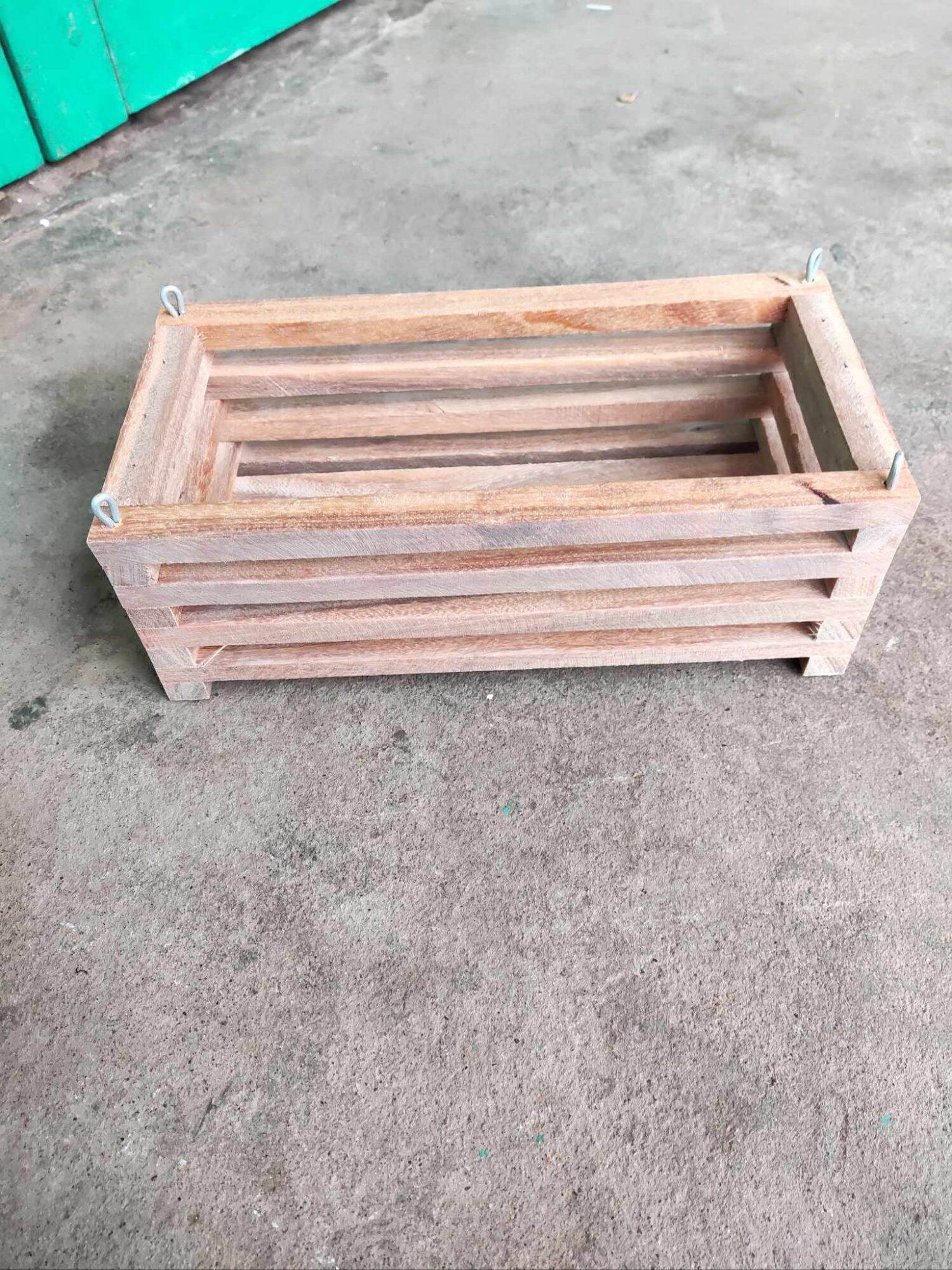 chậu gỗ trồng lan chữ nhật 15x30