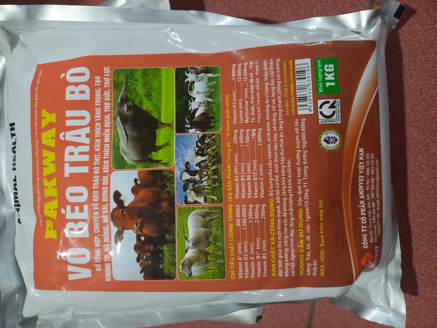 Vỗ béo trâu bò 1kg bột trộn thức ăn