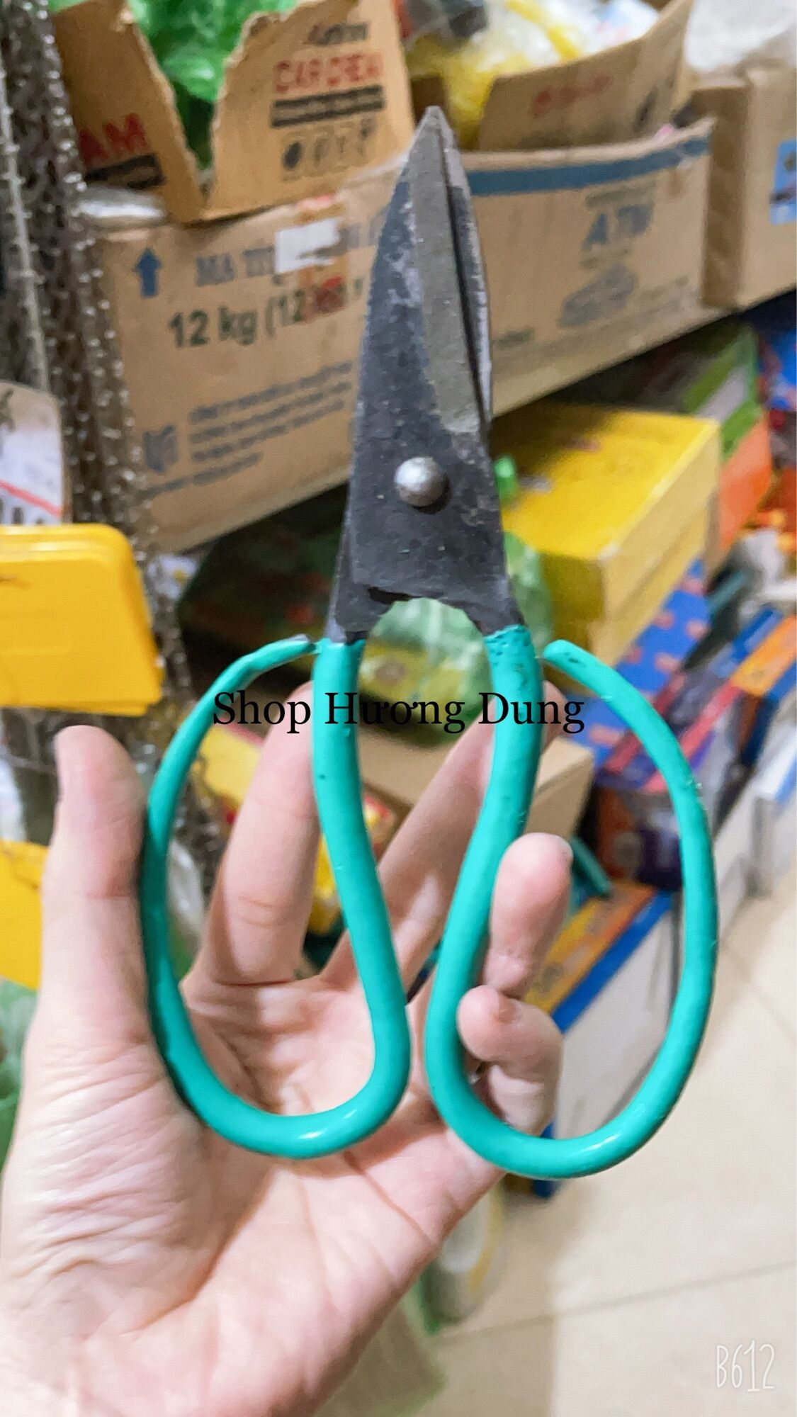 Kéo sắt cán xanh lùn cắt dây điện