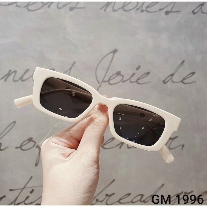 Mắt kính jenny 1996 unisex thời trang - màu kem