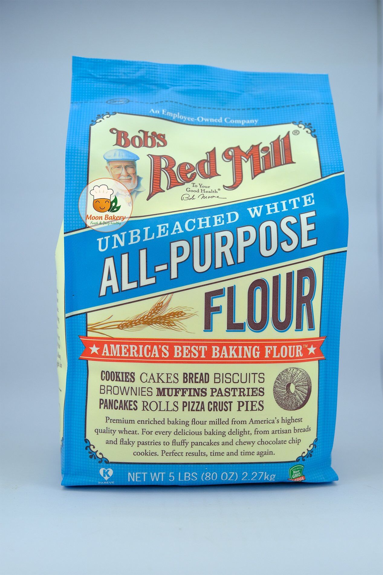 Bột mỳ đa dụng bob’s red mill không tẩy trắng 2,27kg - hsd 02/2023