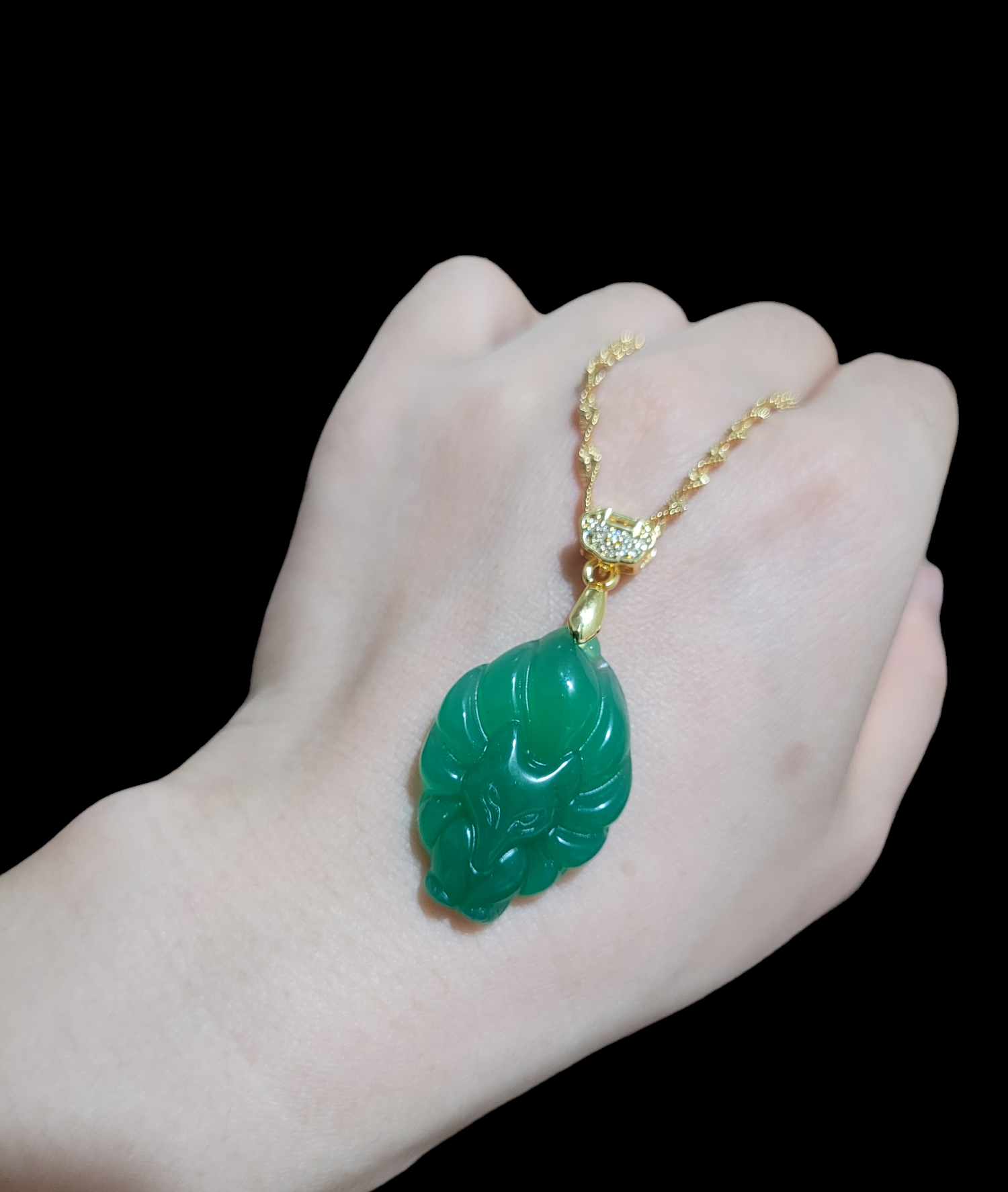 Dây chuyền hồ ly chín đuôi si vàng 18k