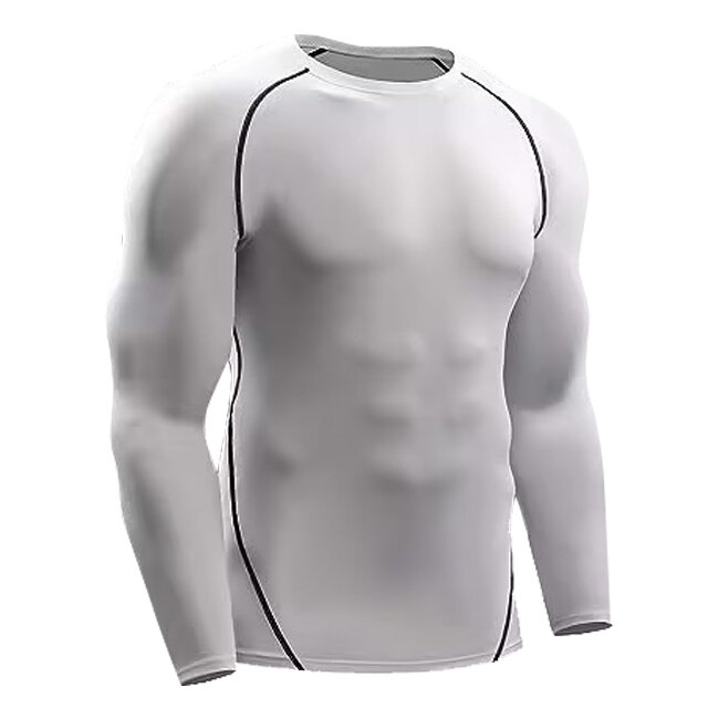 Nén dài tay áo t áo sơ mi nam đàn hồi đào tạo t-shirt phòng tập thể dục tập thể dục tập thể dục vớ thể thao jersey thể thao chạy áo sơ mi nam