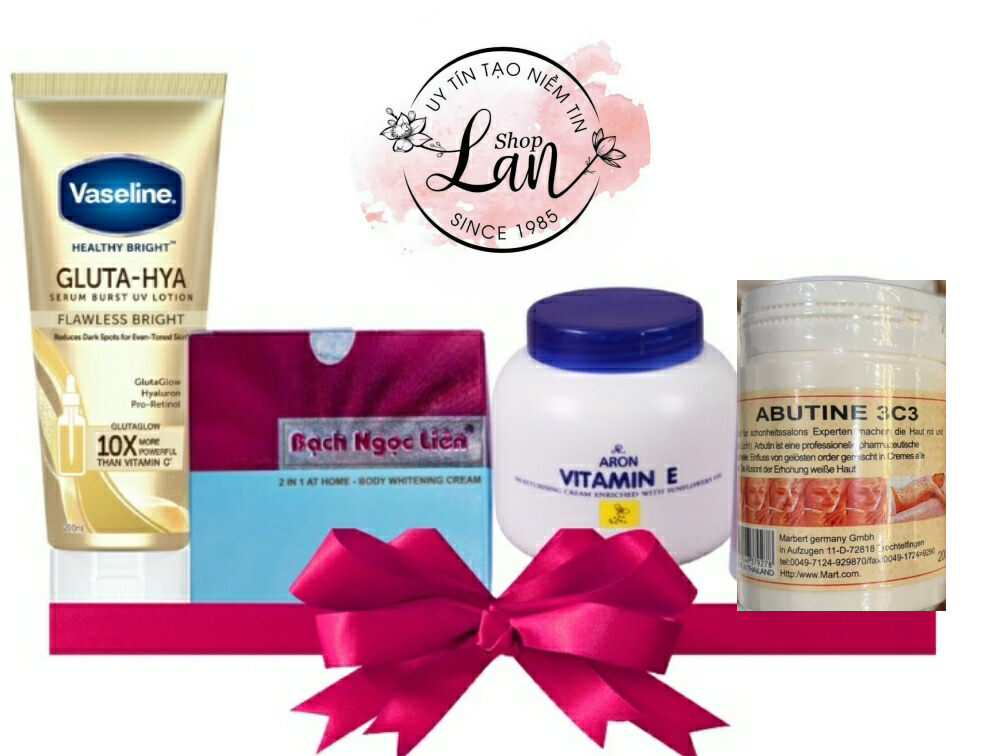 COMBO SIÊU DƯỠNG BẠCH NGỌC LIÊN + VASELINE GLUTA + 3C3 + E THÁI