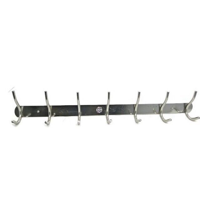 Mắc treo quần áo inox 7 mấu gắn tường